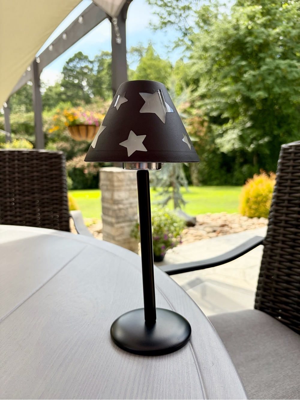 Frosted Glass Star Cutout Tea light Candle Lamp in Black - Decorative Accent 💕🖤